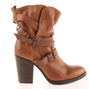 Steve Madden Rutgers leather block heel boots